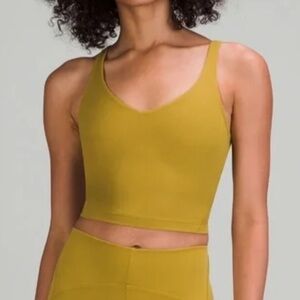 lululemon Align Cropped Tank Top Green/Gold Size 12